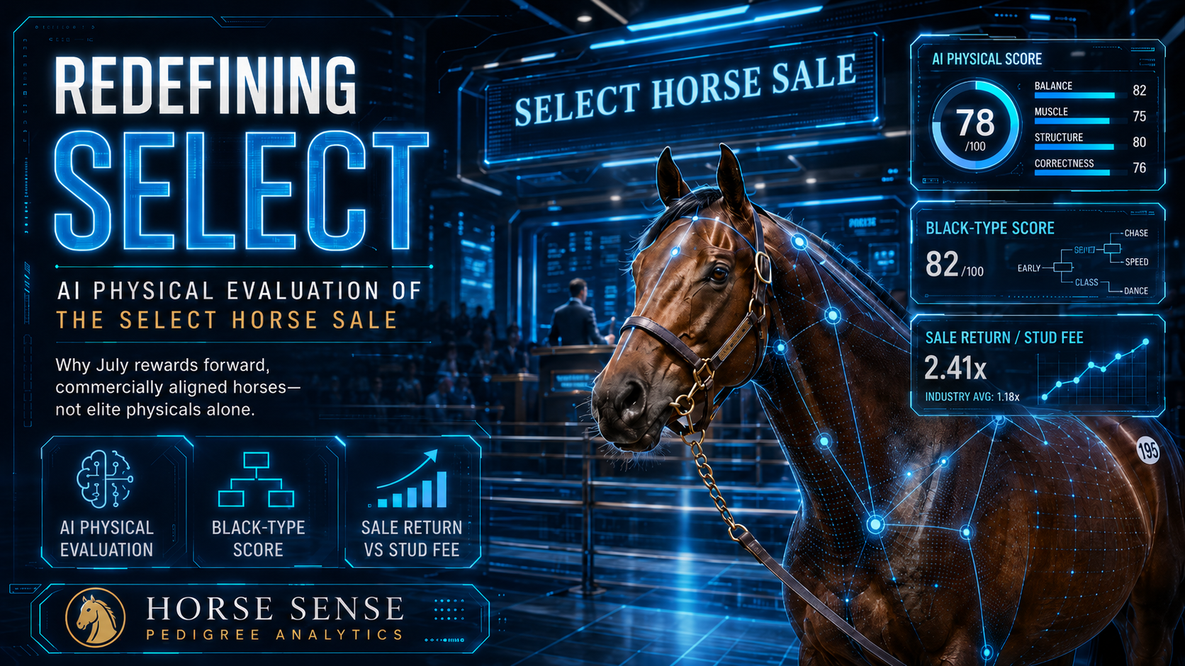 AI physical evaluation and Fasig-Tipton July Sale yearling analysis