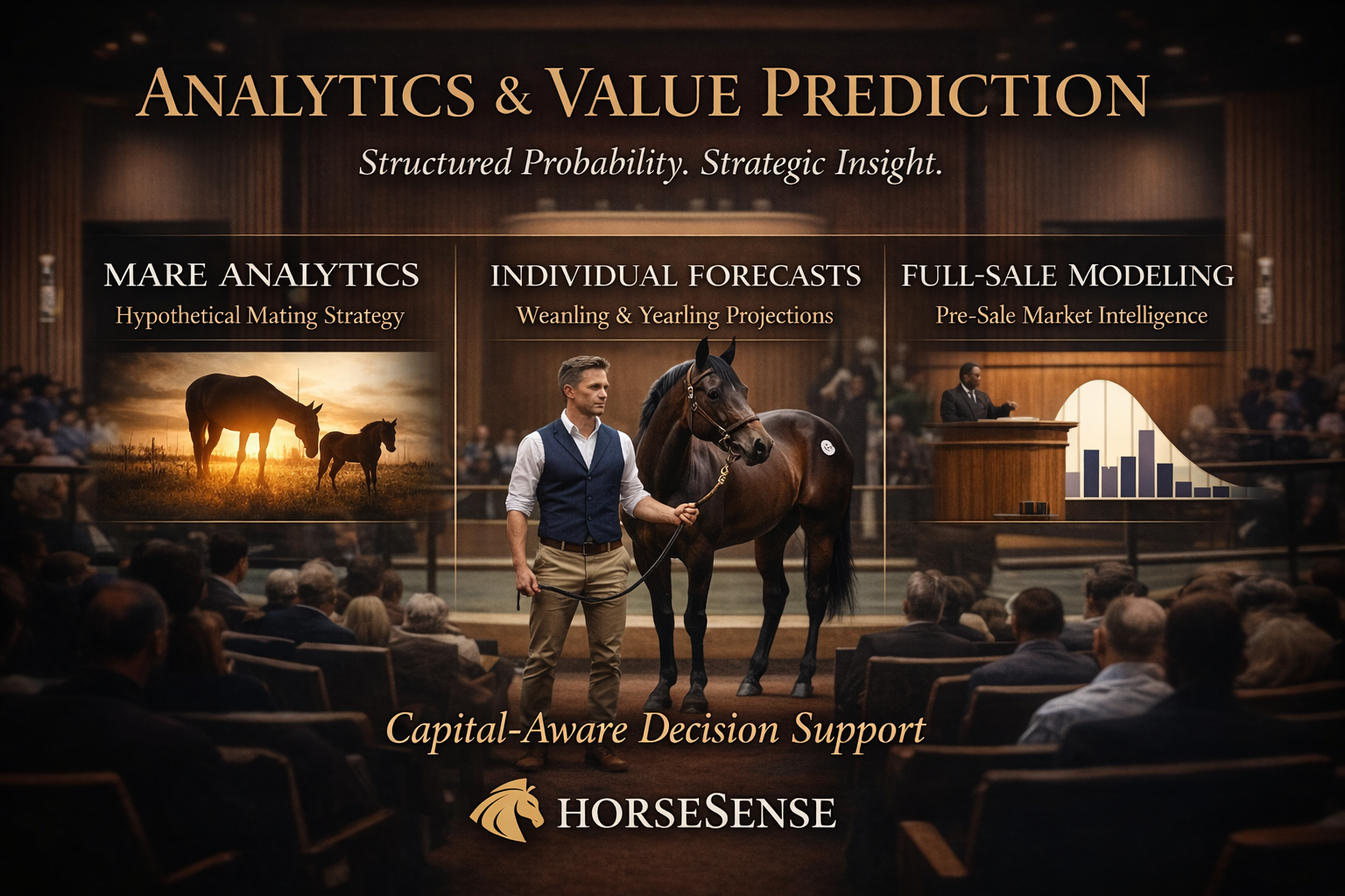 Thoroughbred breeding analytics and sale forecasting